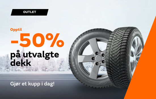 OUTLET på en mengde dekk