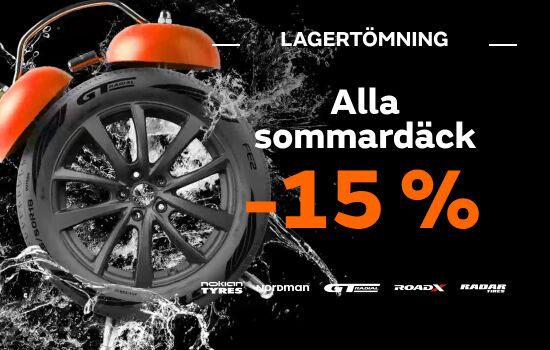 50% rabatt på sommerdäck