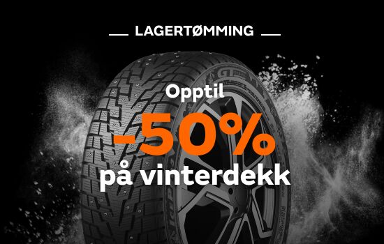 Opptil 50% rabatt på vinterdekk