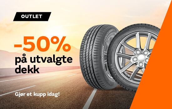 OUTLET -50% på en mengde dekk