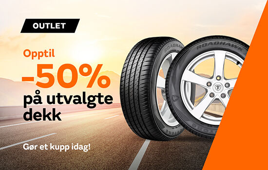 OUTLET på en mengde dekk