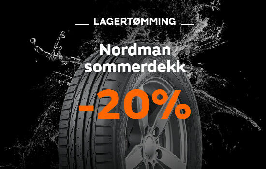 20% på sommerdekk fra Nordman - lagertømming