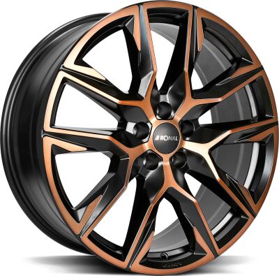 RONAL R71 Jet Black Copper Matt Front Cut alumiinivanne