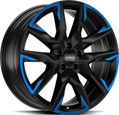 RONAL R71 Jet Black Matt Blue Tinted Matt alumiinivanne