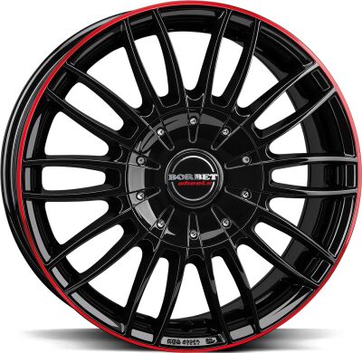 Borbet CW3 Black Glossy Red Ring alumiinivanne