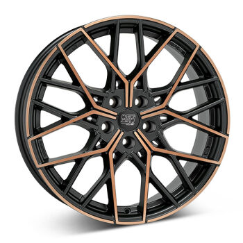 MSW 74 Matte Black/Copper Polished alumiinivanne