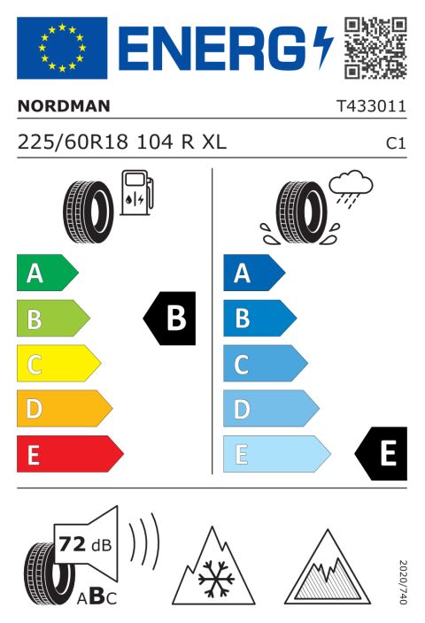 EU-däckmärkning: T433011