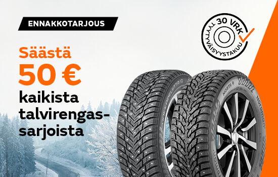 50 € kaikista talvirengassarjoista