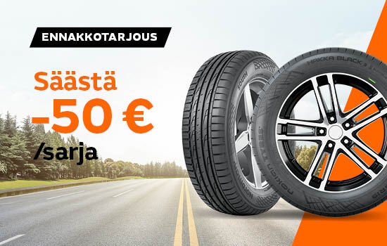 Vianor ennakkotarjous – Säästä 50 € kaikista kesärengassarjoista. Laadukkaat renkaat turvalliseen ajoon. Hyödynnä tarjous ajoissa!