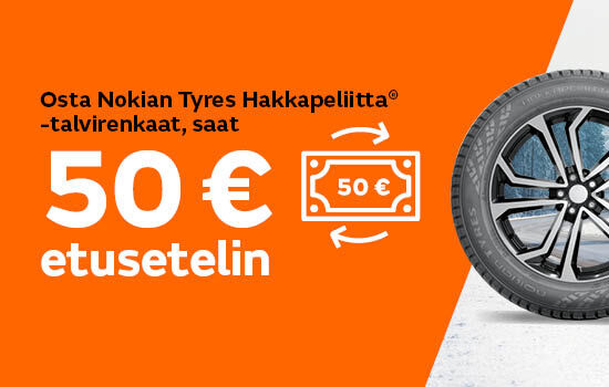 Osta Nokian Tyres Hakkapeliitta -talvirenkaat, saat 50 € etusetelin