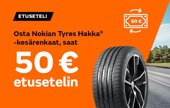 50 € ETUSETELI KAUPAN PÄÄLLE