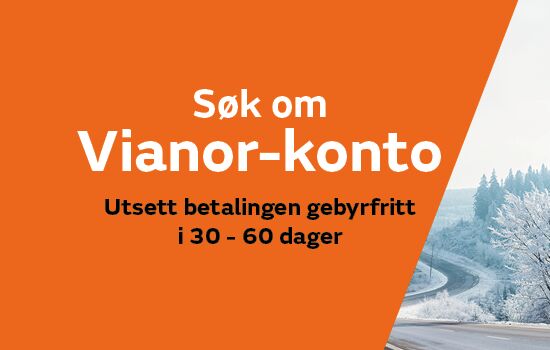 Med Vianor-konto får du 30-60 dagers kostnadsfri kreditt